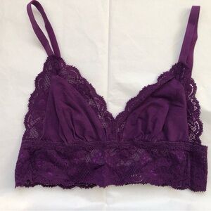 Cosabella Purple Lace Bralette Cotton M